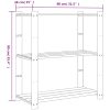 Förvaringshylla 3 hyllplan brun 80x38x90 massiv furu vidaXL 80 x 38 x 90 cm – miniatyr 7
