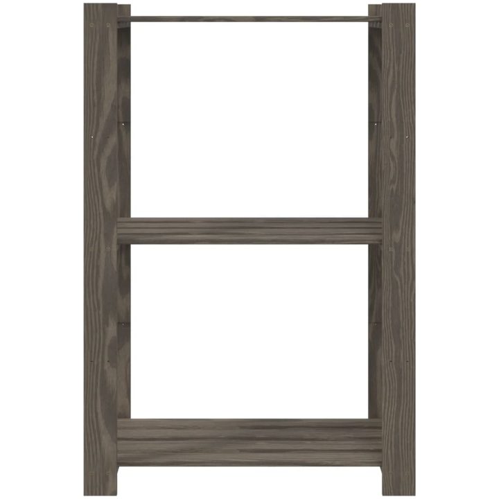 Förvaringshylla 3 hyllplan grå 60x38x90 massiv furu vidaXL 60 x 38 x 90 cm – bild 3