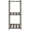 Förvaringshylla 3 hyllplan grå 60x38x90 massiv furu vidaXL 60 x 38 x 90 cm – miniatyr 4
