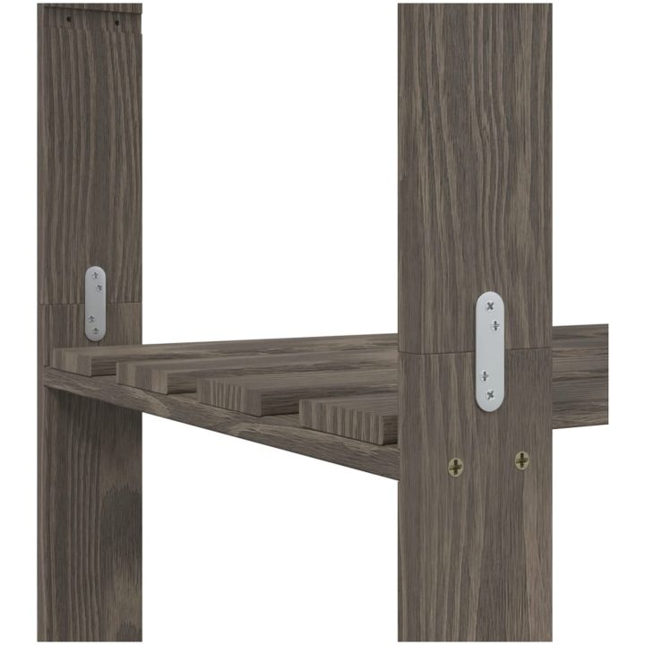 Förvaringshylla 3 hyllplan grå 60x38x90 massiv furu vidaXL 60 x 38 x 90 cm – bild 6