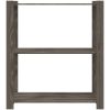 Förvaringshylla 3 hyllplan grå 80x38x90 massiv furu vidaXL 80 x 38 x 90 cm – miniatyr 3