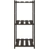 Förvaringshylla 3 hyllplan svart 60x38x90 massiv furu vidaXL 60 x 38 x 90 cm – miniatyr 4