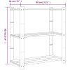 Förvaringshylla 3 hyllplan svart 80x38x90 massiv furu vidaXL 80 x 38 x 90 cm – miniatyr 7