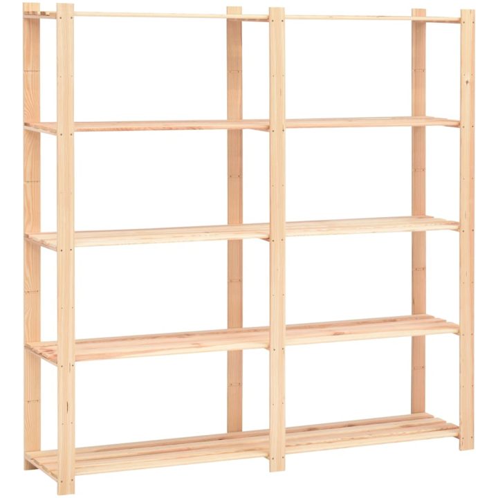 Förvaringshylla 5 hyllor 10 st 170x38x170 cm massiv furu 500 kg vidaXL – bild 3