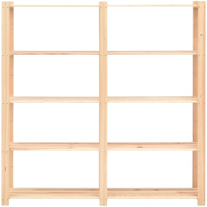 Förvaringshylla 5 hyllor 10 st 170x38x170 cm massiv furu 500 kg vidaXL – bild 4
