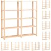 Förvaringshylla 5 hyllor 10 st 170x38x170 cm massiv furu 500 kg vidaXL – miniatyr 1