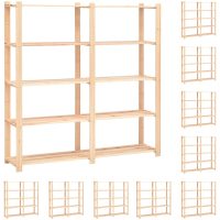 Förvaringshylla 5 hyllor 10 st 170x38x170 cm massiv furu 500 kg vidaXL