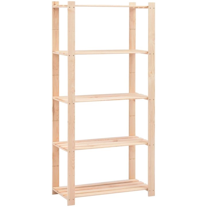 Förvaringshylla 5 hyllor 10 st 80x38x170 cm massiv furu 250 kg vidaXL – bild 3