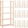 Förvaringshylla 5 hyllor 10 st 80x38x170 cm massiv furu 250 kg vidaXL – miniatyr 1