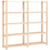 Förvaringshylla 5 hyllor 2 st 170x38x170 cm massiv furu 500 kg vidaXL – miniatyr 3