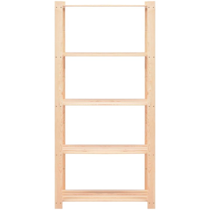 Förvaringshylla 5 hyllor 2 st 80x38x170 cm furu 250 kg vidaXL – bild 4