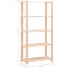 Förvaringshylla 5 hyllor 2 st 80x38x170 cm massiv furu 250 kg vidaXL – miniatyr 8