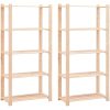 Förvaringshylla 5 hyllor 2 st 80x38x170 cm massiv furu 250 kg vidaXL – miniatyr 1