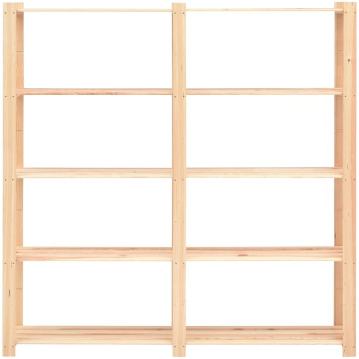 Förvaringshylla 5 hyllor 5 st 170x38x170 cm massiv furu 500 kg vidaXL – bild 4