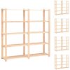 Förvaringshylla 5 hyllor 5 st 170x38x170 cm massiv furu 500 kg vidaXL – miniatyr 1