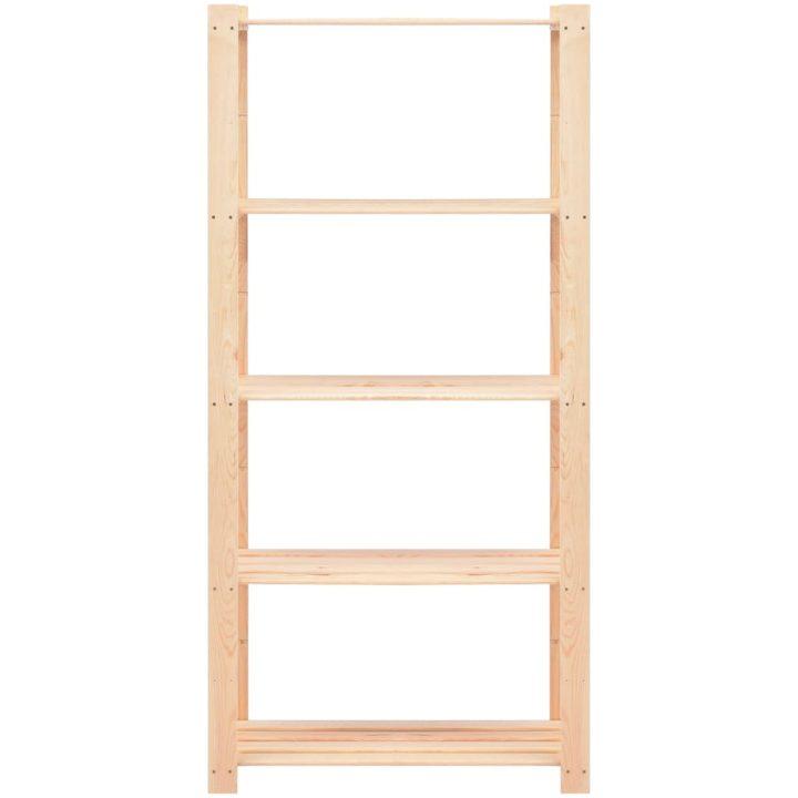 Förvaringshylla 5 hyllor 5 st 80x38x170 cm massiv furu 250 kg vidaXL – bild 4