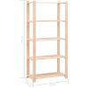 Förvaringshylla 5 hyllor 5 st 80x38x170 cm massiv furu 250 kg vidaXL – miniatyr 8