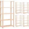 Förvaringshylla 5 hyllor 5 st 80x38x170 cm massiv furu 250 kg vidaXL – miniatyr 1