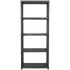 Förvaringshylla 5 hyllor svart plast vidaXL 71 x 38 x 170 cm – miniatyr 3