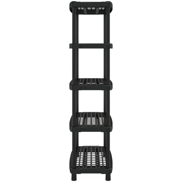 Förvaringshylla 5 hyllor svart PP vidaXL 93.5 x 45.5 x 194.5 cm – bild 4