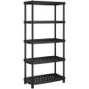 Förvaringshylla 5 hyllor svart PP vidaXL 93.5 x 45.5 x 194.5 cm – miniatyr 5