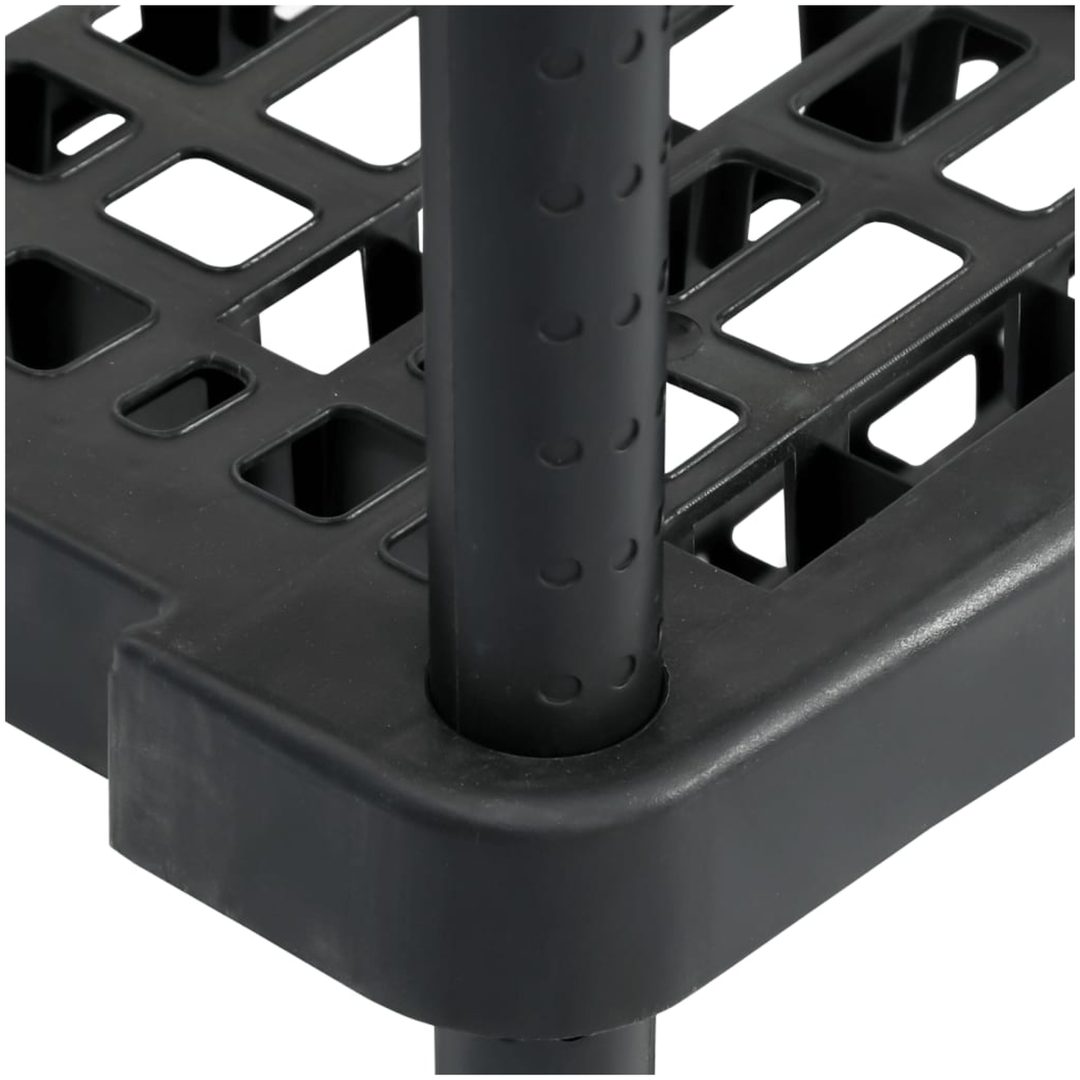 Förvaringshylla 5 hyllor svart PP vidaXL 93.5 x 45.5 x 194.5 cm – bild 6