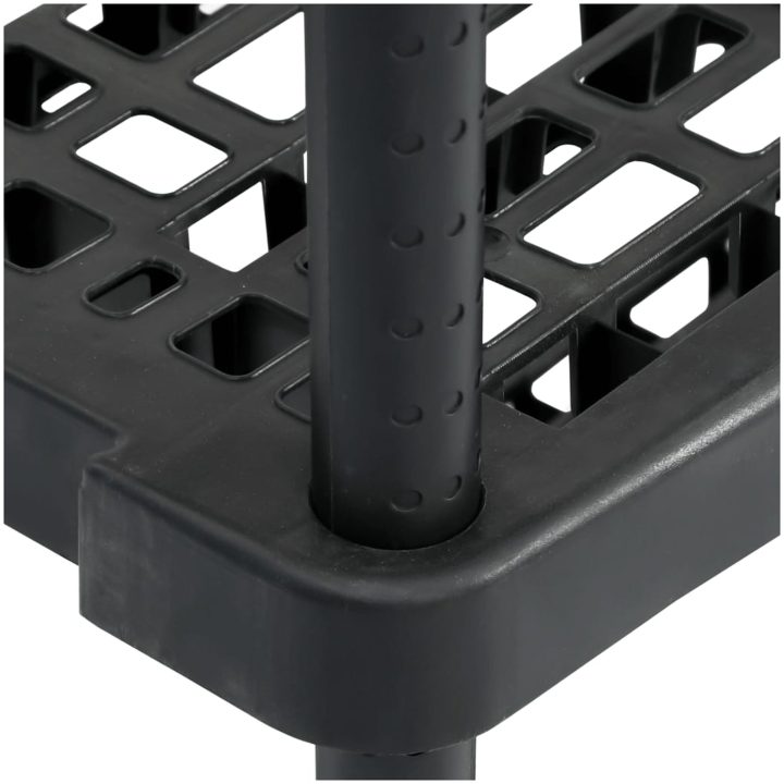 Förvaringshylla 5 hyllor svart PP vidaXL 93.5 x 45.5 x 194.5 cm – bild 6