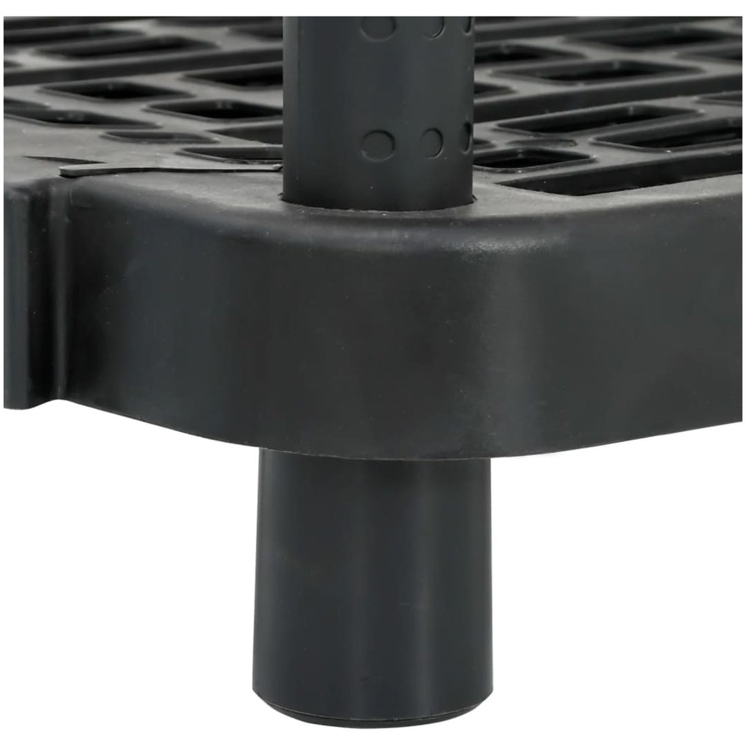 Förvaringshylla 5 hyllor svart PP vidaXL 93.5 x 45.5 x 194.5 cm – bild 7