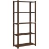 Förvaringshylla 5 hyllplan brun massiv furu vidaXL 80 x 38 x 170 cm – miniatyr 2