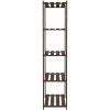 Förvaringshylla 5 hyllplan brun massiv furu vidaXL 80 x 38 x 170 cm – miniatyr 4