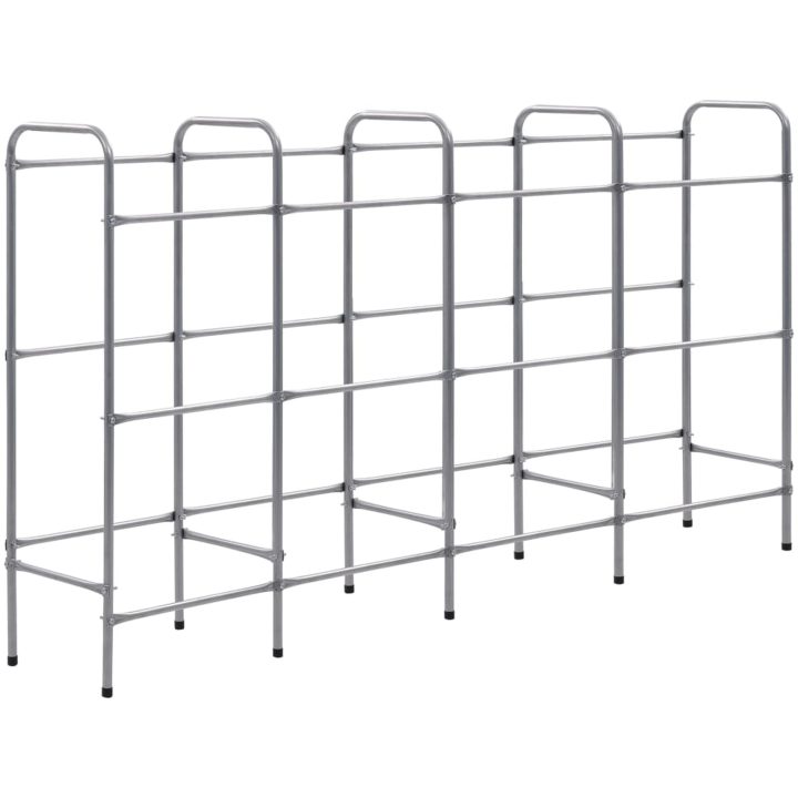 Förvaringshylla för 12 backar silver stål vidaXL 190 x 33 x 116 cm – bild 2