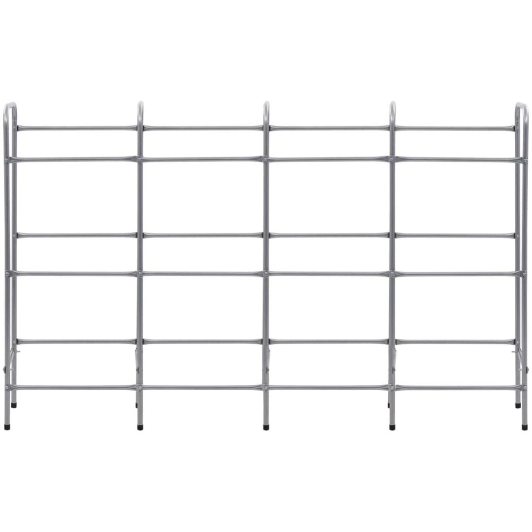 Förvaringshylla för 12 backar silver stål vidaXL 190 x 33 x 116 cm – bild 3