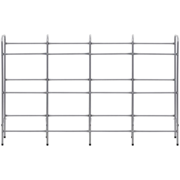 Förvaringshylla för 12 backar silver stål vidaXL 190 x 33 x 116 cm – bild 3