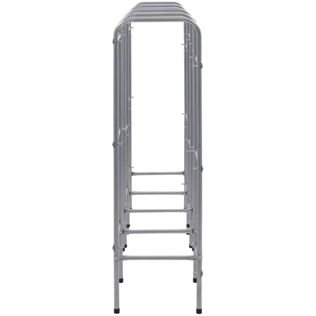 Förvaringshylla för 12 backar silver stål vidaXL 190 x 33 x 116 cm – bild 4