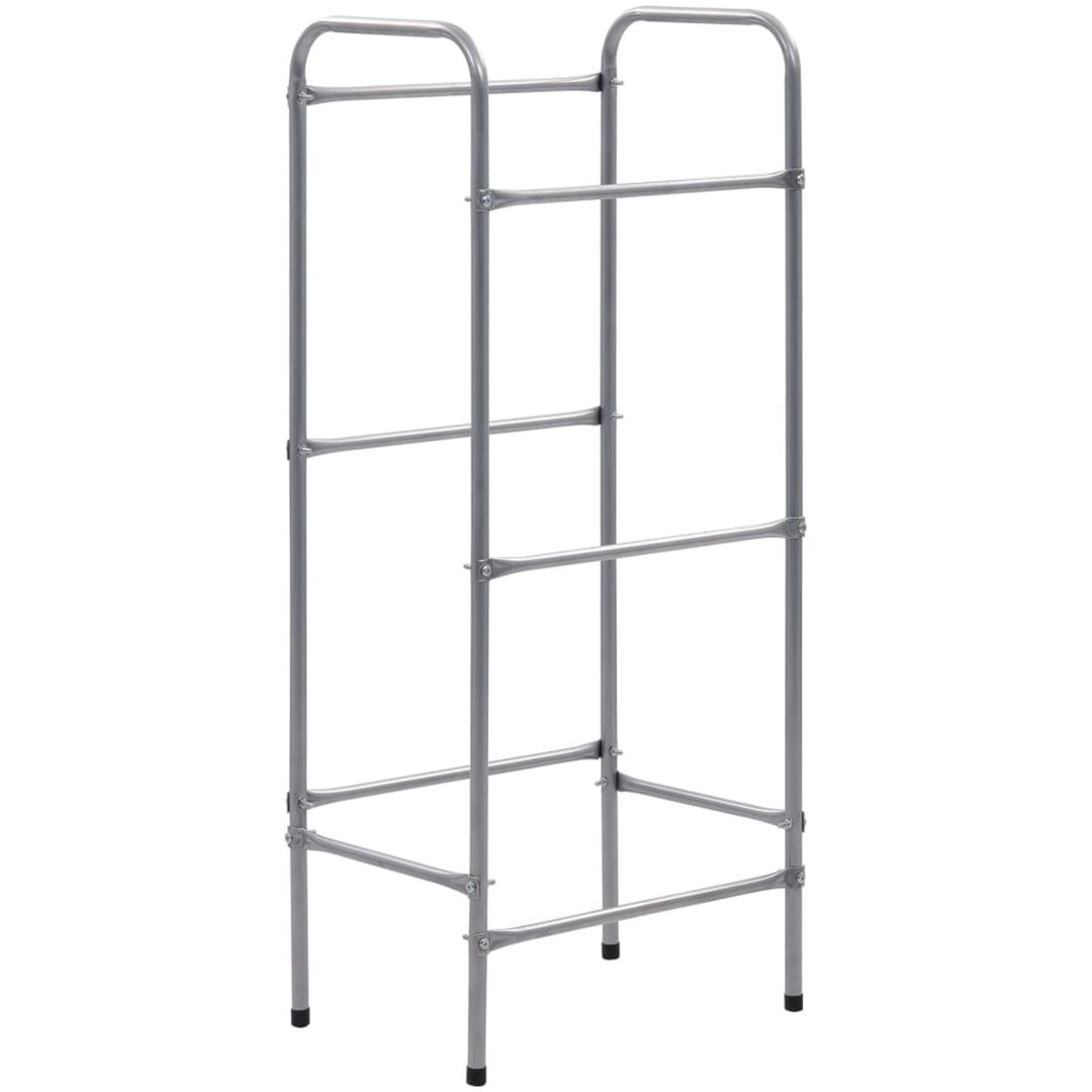 Förvaringshylla för 3 backar silver stål vidaXL 50 x 33 x 116 cm – bild 2