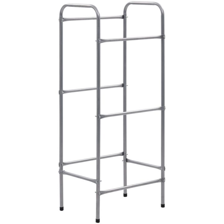 Förvaringshylla för 3 backar silver stål vidaXL 50 x 33 x 116 cm – bild 2