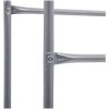 Förvaringshylla för 3 backar silver stål vidaXL 50 x 33 x 116 cm – miniatyr 5