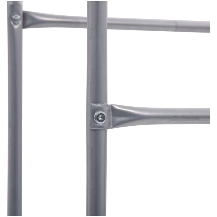 Förvaringshylla för 3 backar silver stål vidaXL 50 x 33 x 116 cm – bild 5