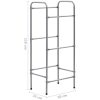 Förvaringshylla för 3 backar silver stål vidaXL 50 x 33 x 116 cm – miniatyr 6