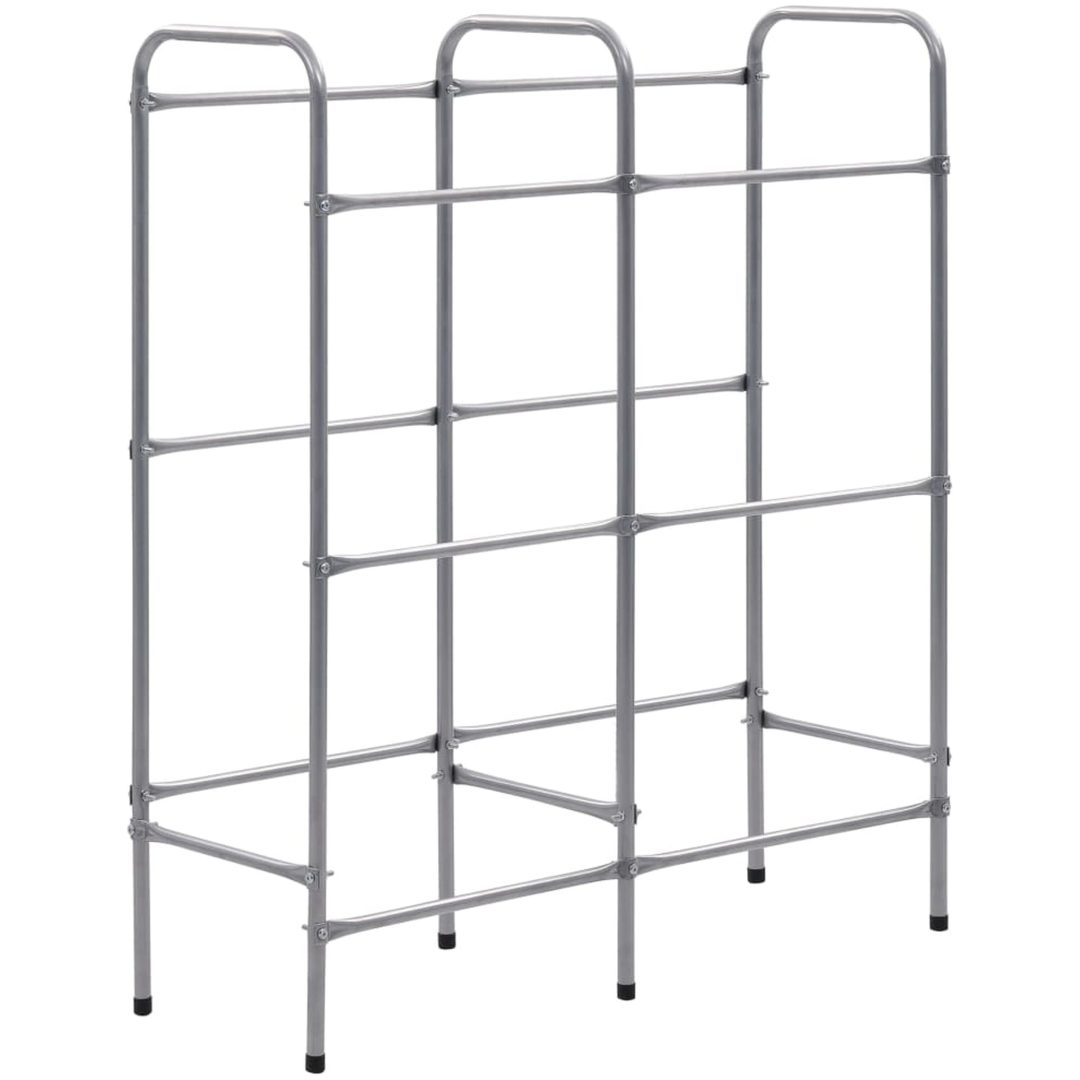 Förvaringshylla för 6 backar silver stål vidaXL 96 x 33 x 116 cm – bild 2