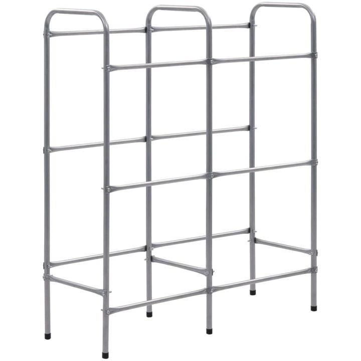 Förvaringshylla för 6 backar silver stål vidaXL 96 x 33 x 116 cm – bild 2