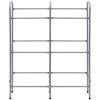 Förvaringshylla för 6 backar silver stål vidaXL 96 x 33 x 116 cm – miniatyr 3