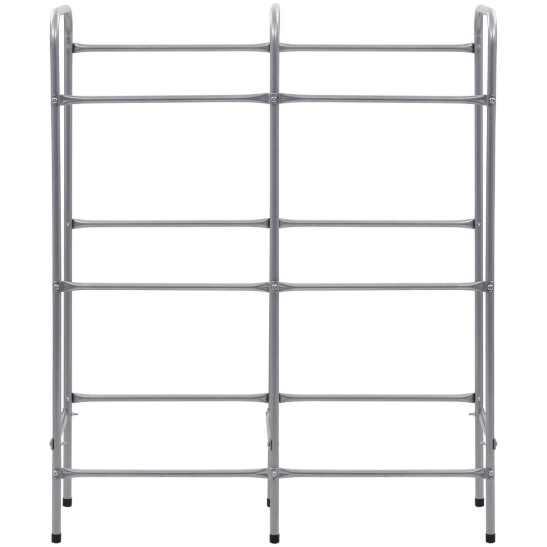Förvaringshylla för 6 backar silver stål vidaXL 96 x 33 x 116 cm – bild 3
