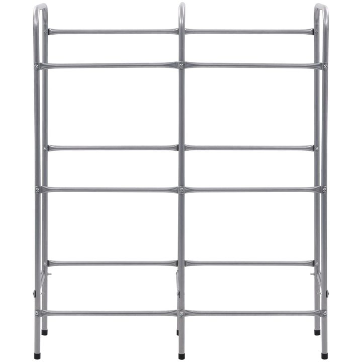 Förvaringshylla för 6 backar silver stål vidaXL 96 x 33 x 116 cm – bild 3