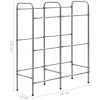 Förvaringshylla för 6 backar silver stål vidaXL 96 x 33 x 116 cm – miniatyr 5