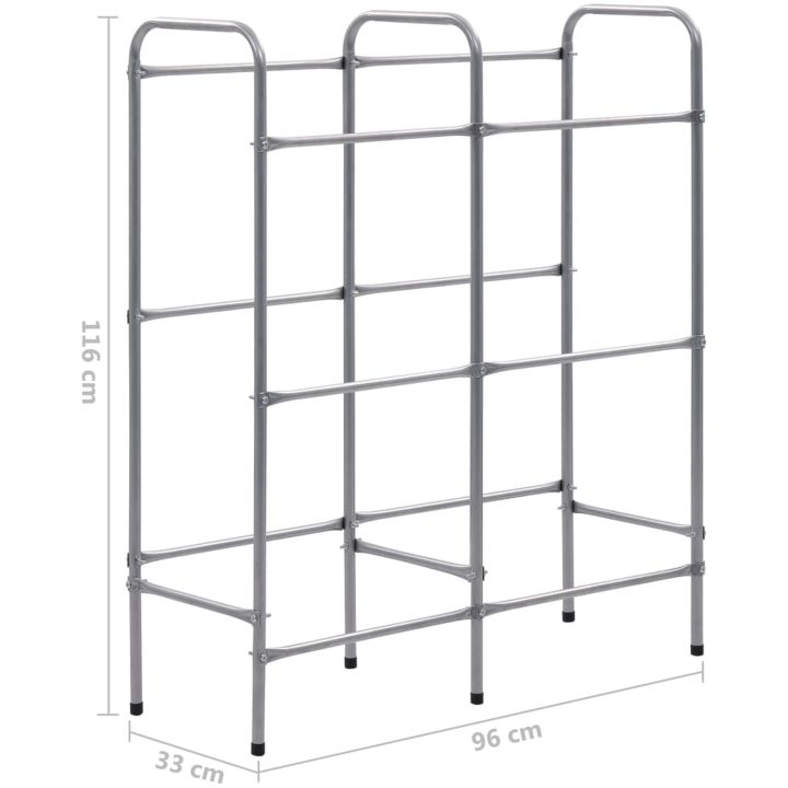 Förvaringshylla för 6 backar silver stål vidaXL 96 x 33 x 116 cm – bild 5