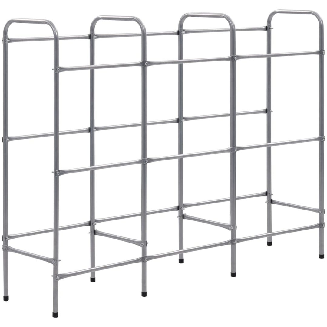 Förvaringshylla för 9 backar silver stål vidaXL 145 x 33 x 116 cm – bild 2