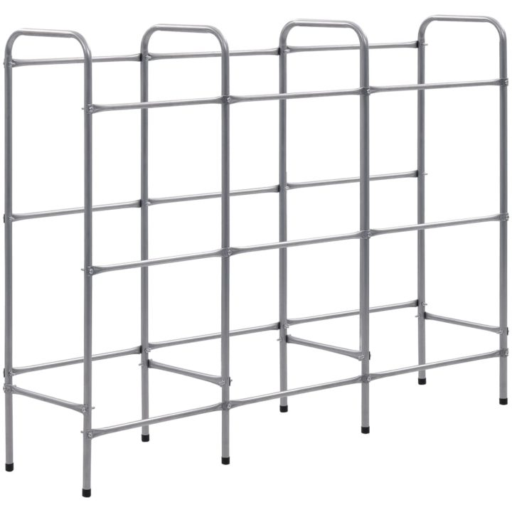 Förvaringshylla för 9 backar silver stål vidaXL 145 x 33 x 116 cm – bild 2