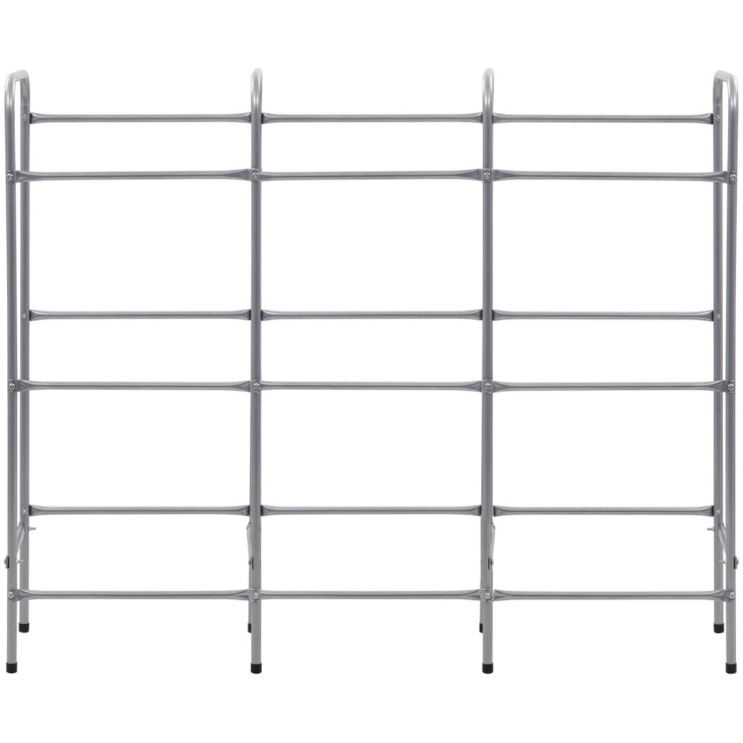 Förvaringshylla för 9 backar silver stål vidaXL 145 x 33 x 116 cm – bild 3