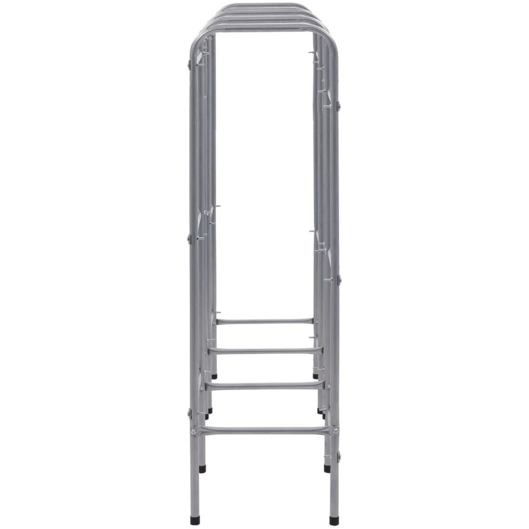 Förvaringshylla för 9 backar silver stål vidaXL 145 x 33 x 116 cm – bild 4